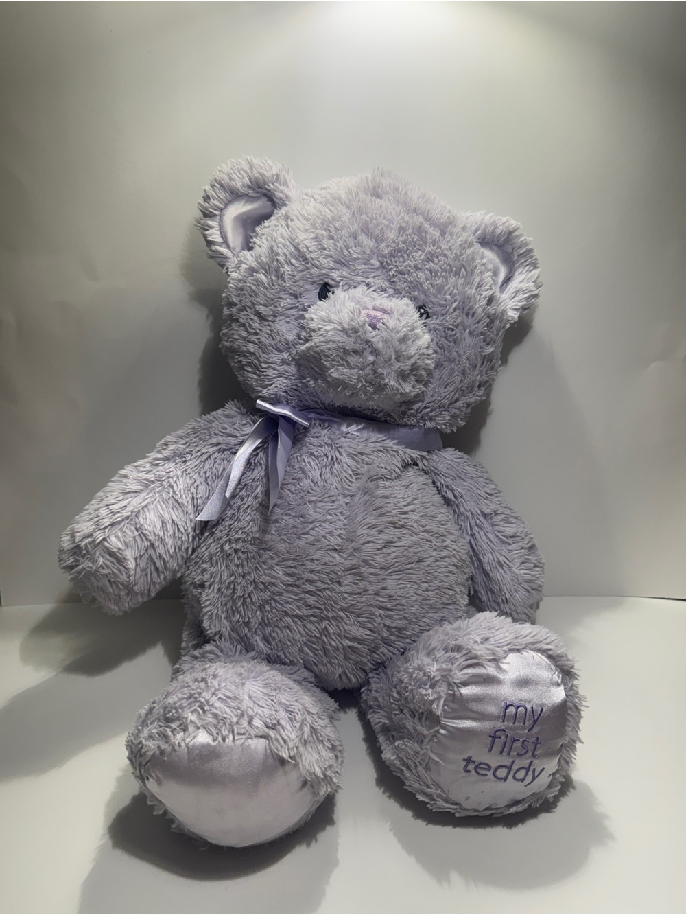 Baby GUND My First Teddy 22" Lavender Purple Teddy Bear Plush Stuffed Animal